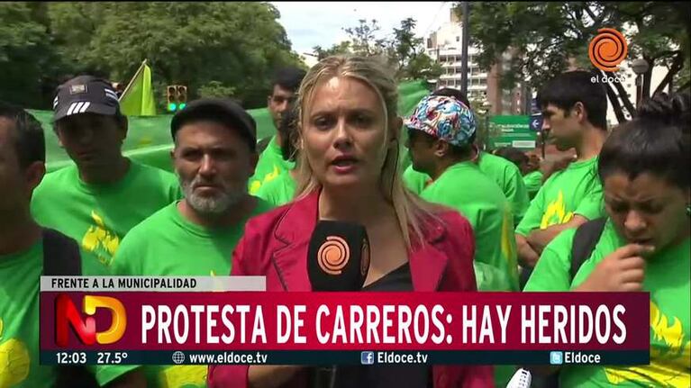 Protesta de carreros con incidentes y heridos