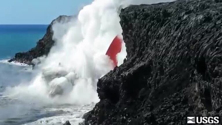 La catarata de lava del volcán Kilauea