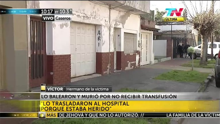 Murió por no recibir una transfusión