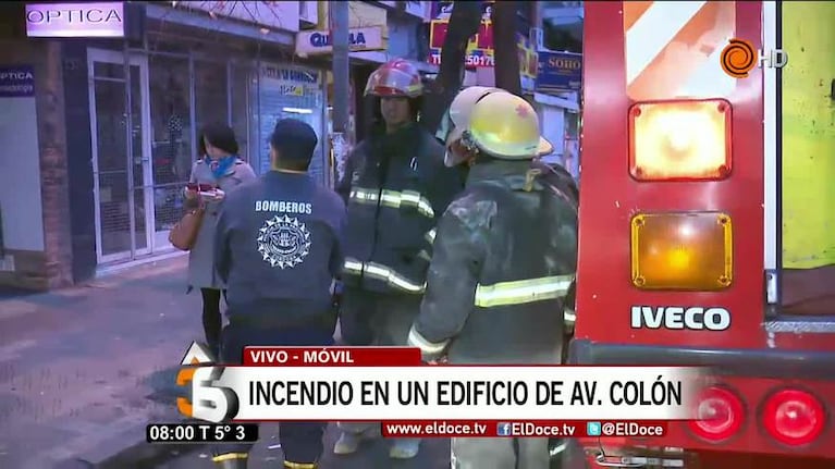 Se incendió un departamento en avenida Colón al 300