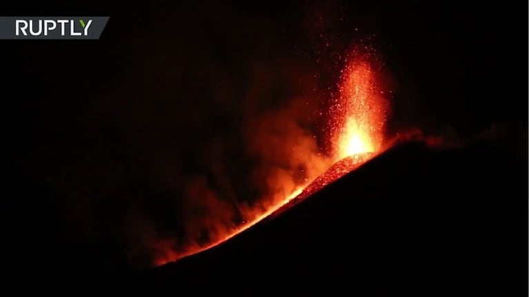 Así fue la erupción del volcán Etna