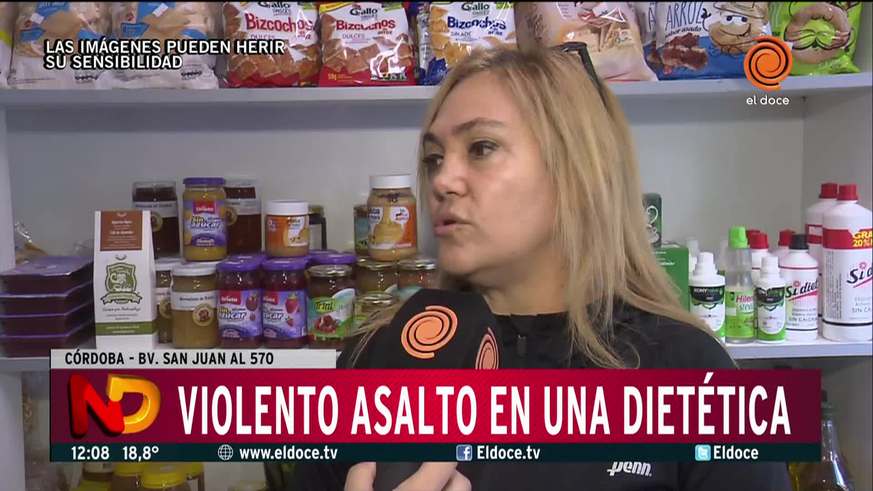 Violento asalto en una dietética