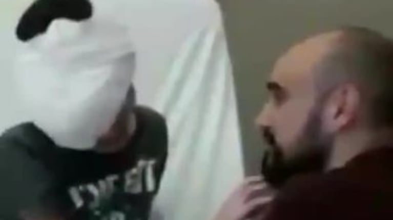 Abel Pintos visitó al niño que sufre cáncer de ojos