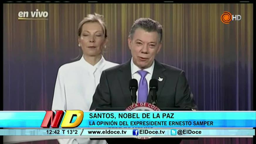 La opinión de Ernesto Samper por el Nobel de la Paz