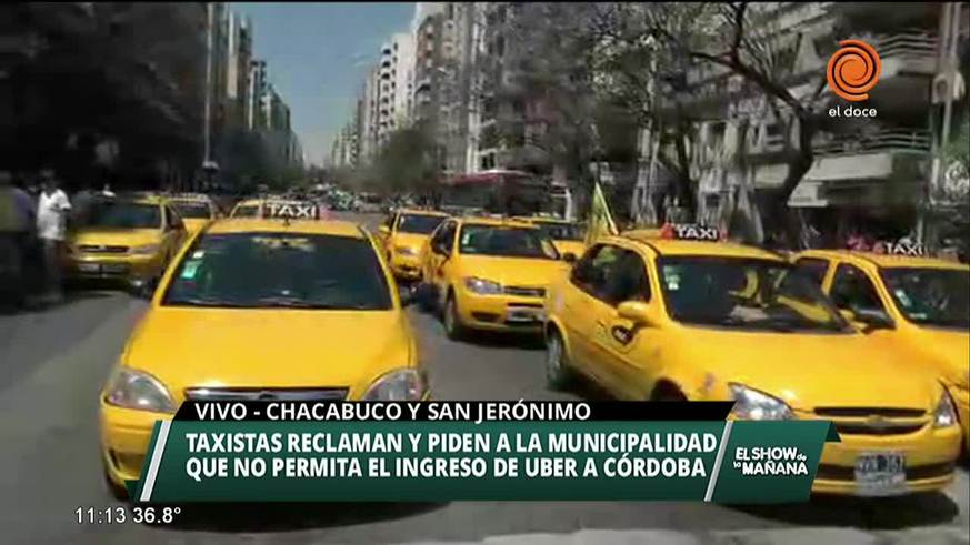 Protesta de taxistas contra UBER