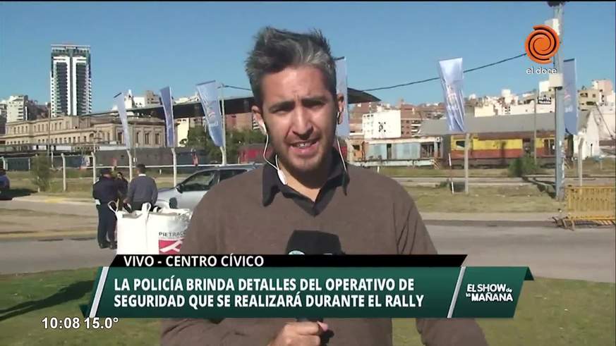 Operativo de seguridad durante el rally