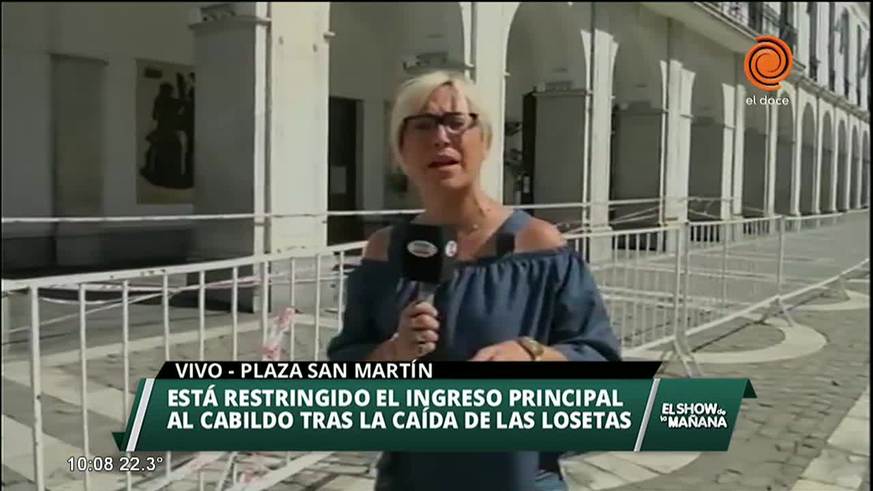 Restringen el ingreso al Cabildo por caída de losetas