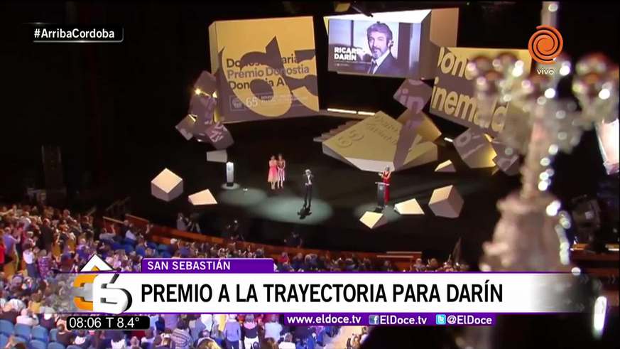 Ricardo Darín recibió el premio a la trayectoria