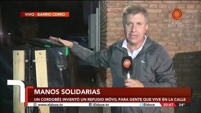 Creó un refugio móvil para quienes viven en la calle