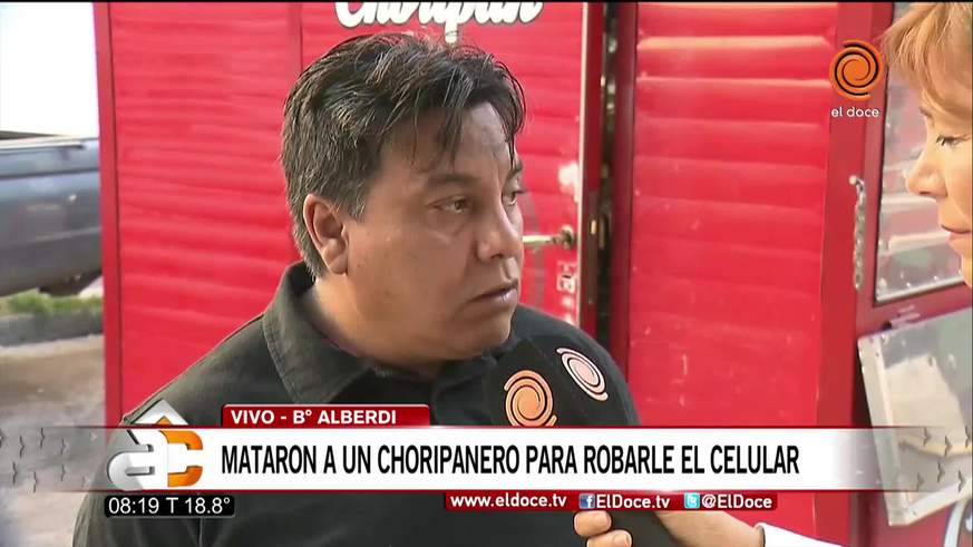 El dolor del dueño del puesto de choripán donde mataron a un joven