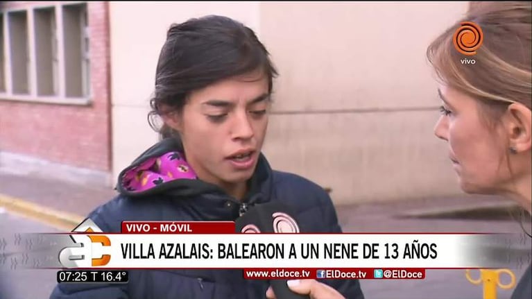 Balearon a un nene de 13 años y le perforaron el pulmón