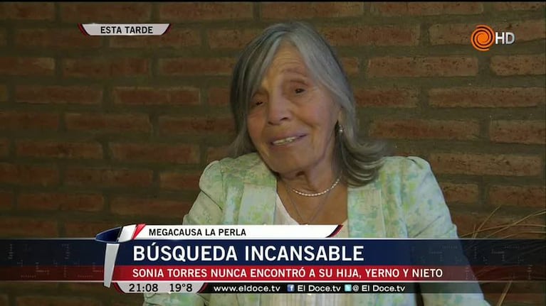 Sonia Torres: "Espero encontrar a mi nieto antes de partir"
