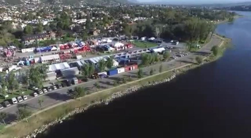 La pasión del rally en Carlos Paz, desde el aire