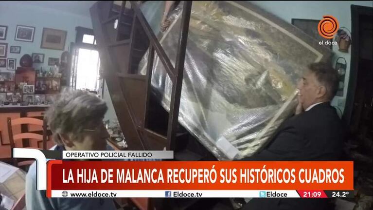 La hija de Malanca recuperó las obras de arte secuestradas