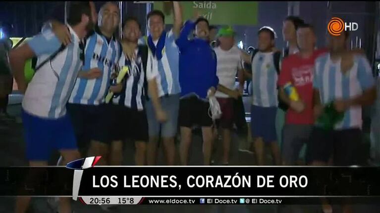 Río 2016: la locura de los hinchas argentinos por el oro de Los Leones