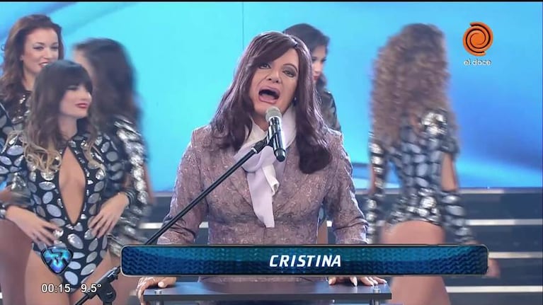 Martín Bossi imitó a Cristina en el Bailando