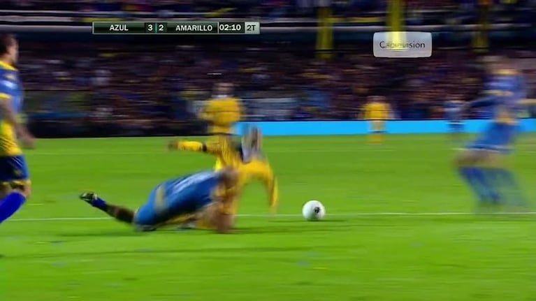 El gol de Battaglia en su despedida de Boca