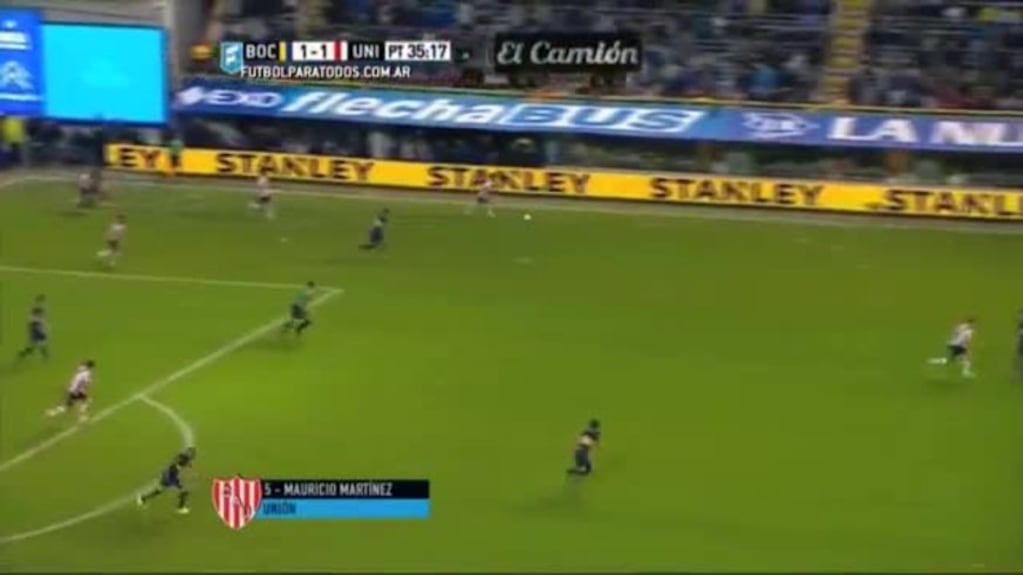 El gol de Martínez para Unión ante Boca
