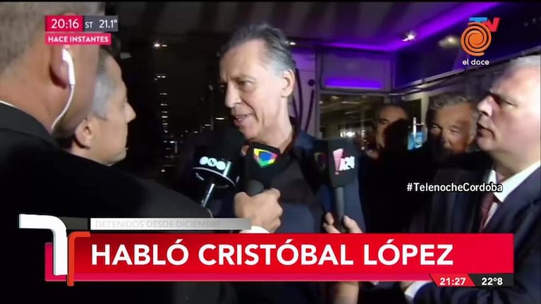 Cristóbal López habló tras salir de la cárcel