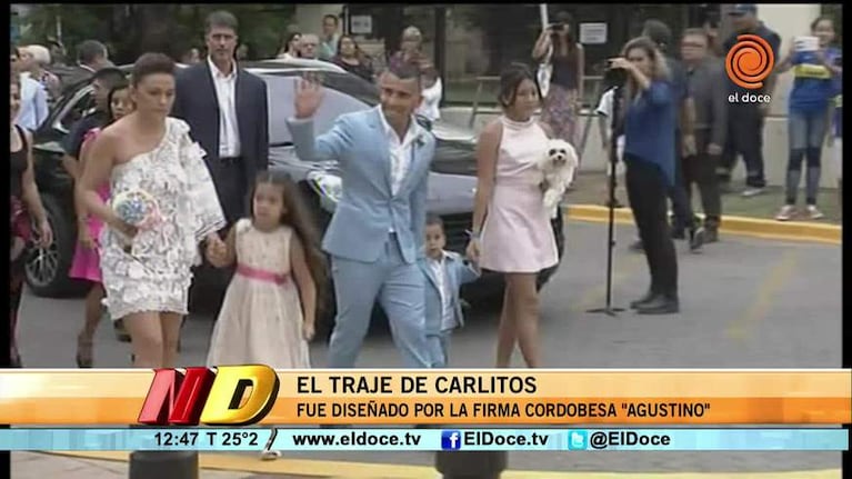 El traje de Carlos Tevez fue diseñado en Córdoba