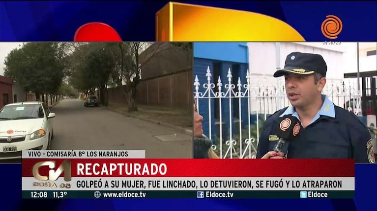 Recapturaron al preso fugado