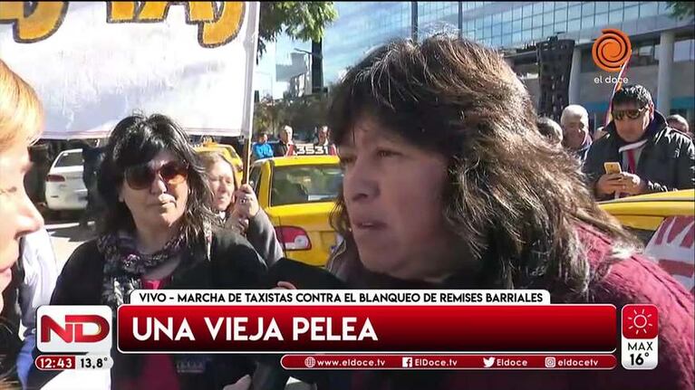 Taxistas protestaron contra el blanqueo de remises barriales