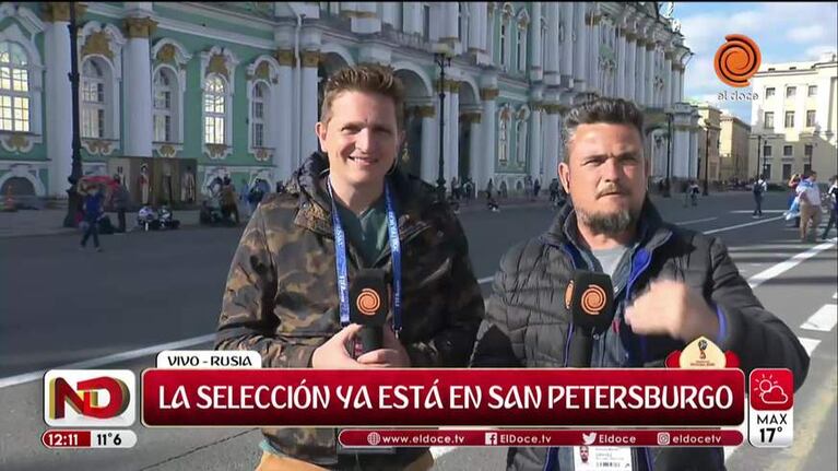La Selección Argentina llegó a San Petersburgo con mucho apoyo