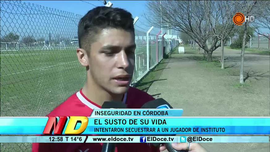 El jugador de Instituto Mateo Garcia sufrió un asalto