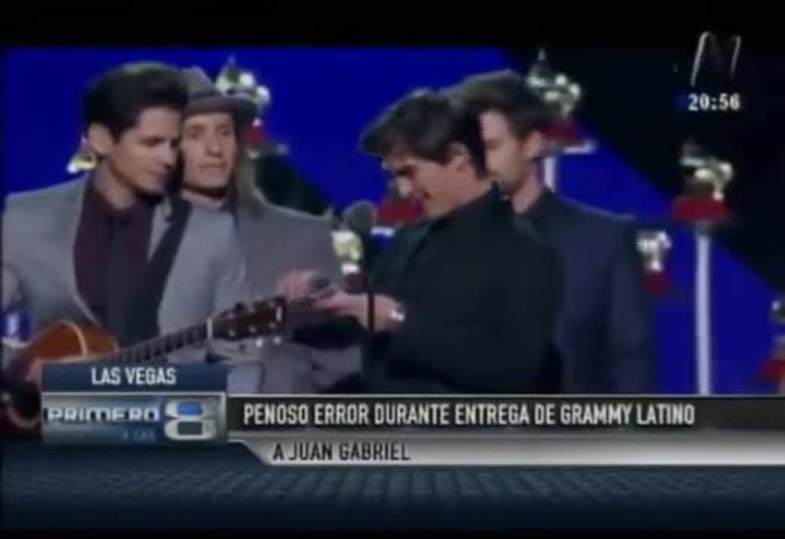 El papelón del Grammy: "Juan Gabriel no está"