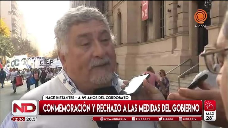 49° Aniversario del Cordobazo: gremios marchan contra el Gobierno nacional