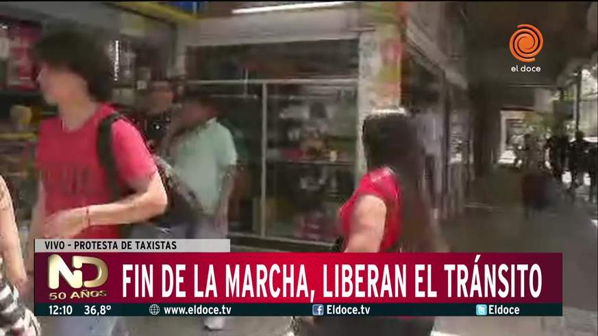 Hirieron a un nene en la marcha de taxistas