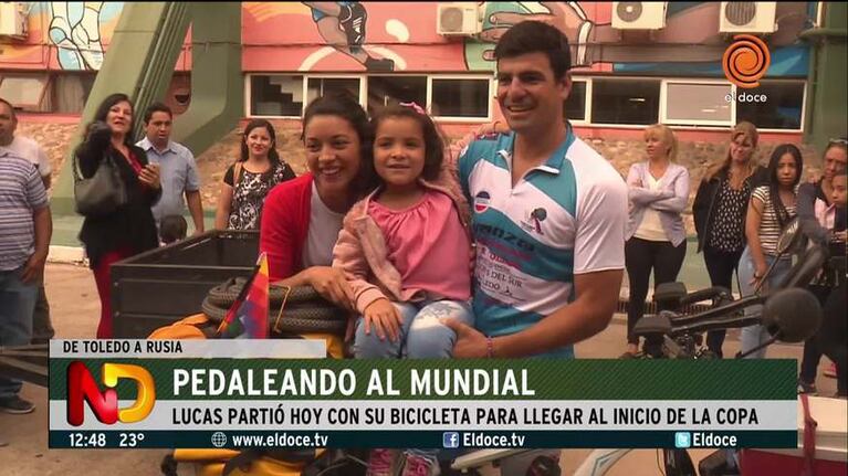 Pedaleando al Mundial: un ciclista cordobés arrancó su viaje