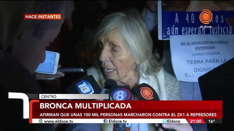 Sonia Torres en la marcha contra el 2x1