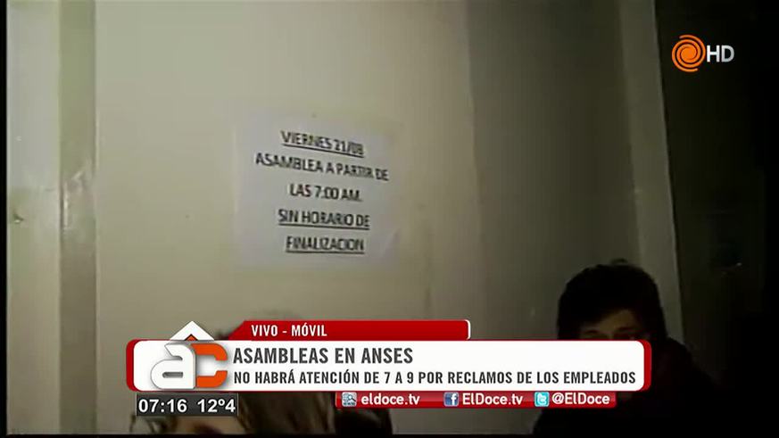 Colas por asamblea sorpresiva en Anses