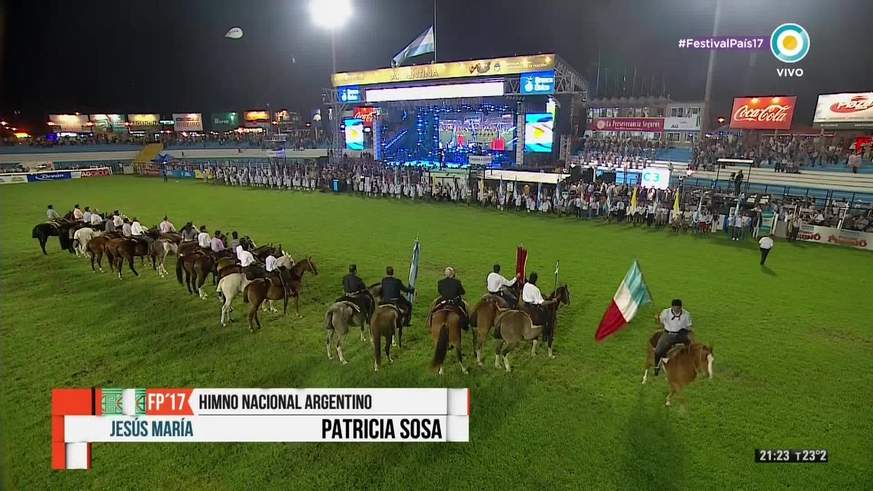 Patricia Sosa abrió Jesús María con el himno