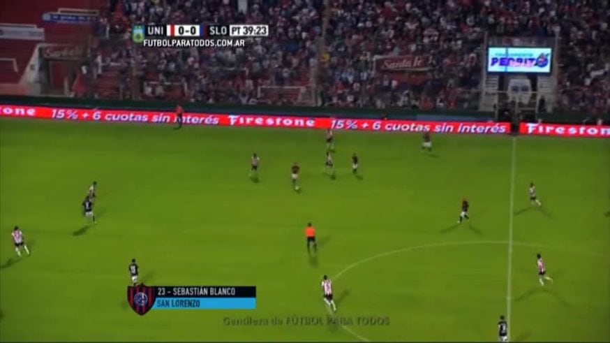 Gol de Blanco para San Lorenzo contra Unión