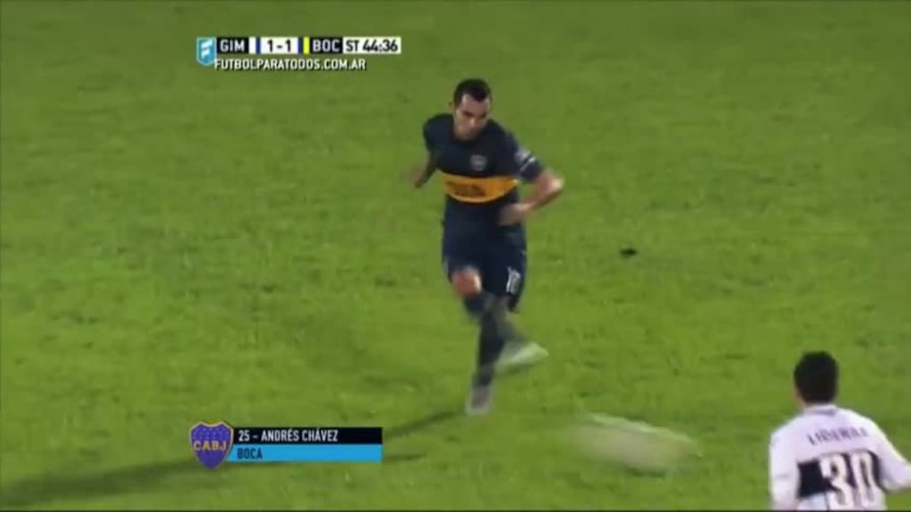 Gol de Chávez para Boca contra Gimnasia