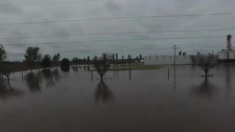 Así se ve el corte de la ruta 19 desde el aire