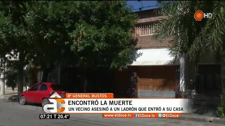 Barrio General Bustos: ladrón murió baleado por un vecino
