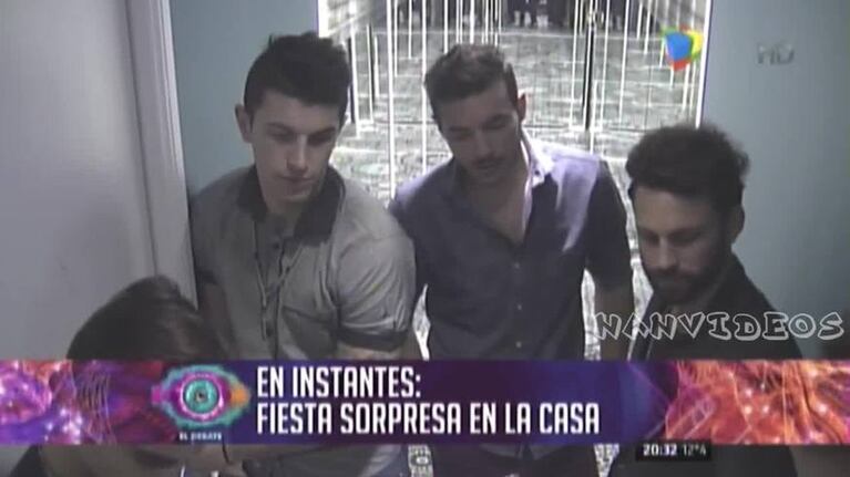 Damián Córdoba cantó en la casa de Gran Hermano