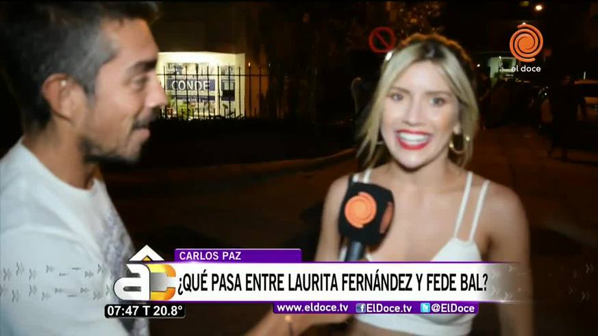 Laurita Fernández fue a ver a Fede Bal al teatro