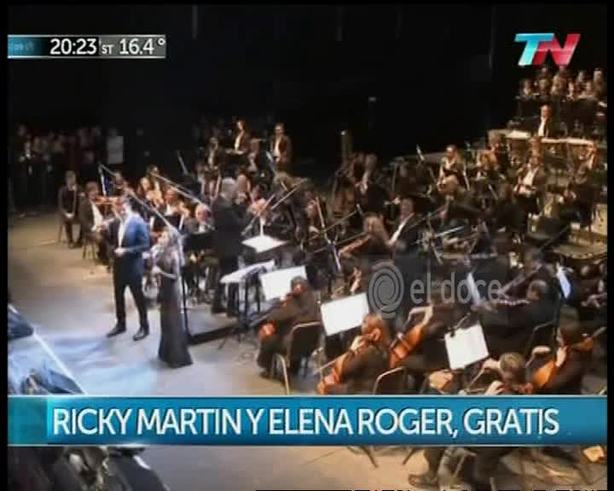 Ricky Martin y Elena Roger 