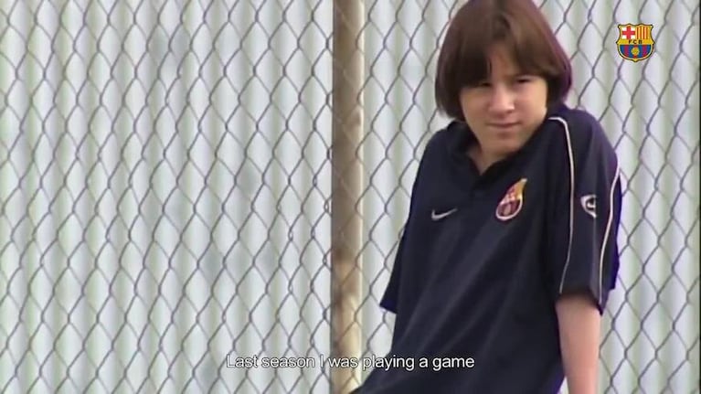 El homenaje por los 13 años de Messi en Barcelona