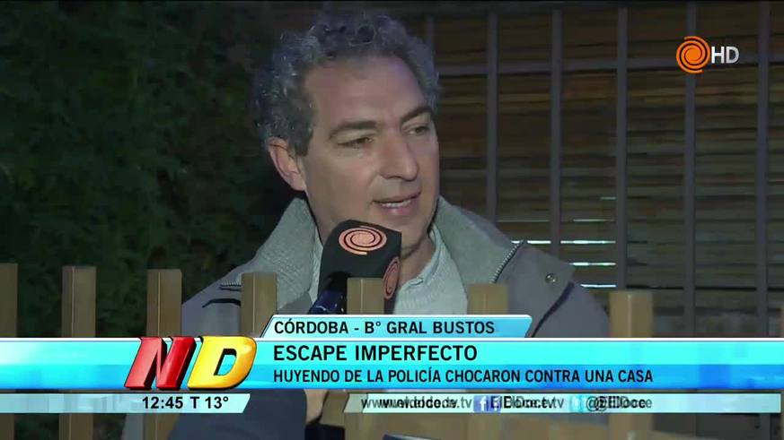 Dos ladrones huían de un asalto y se estrellaron contra una columna