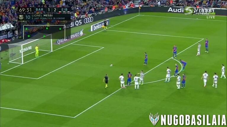 Messi no pudo convertir un penal 