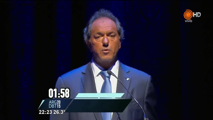 Debate: el cierre de Scioli