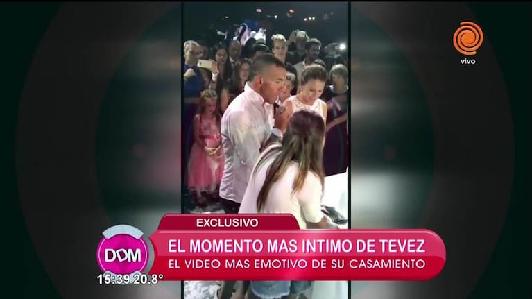 El momento íntimo de Tevez en su casamiento