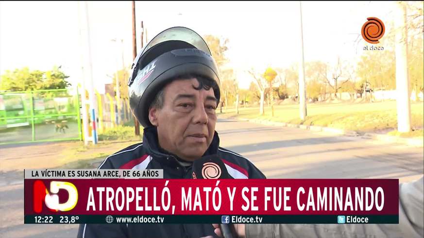 Atropelló, mató, se fue caminando y después se entregó