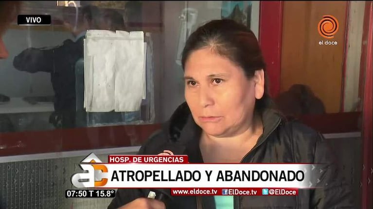 Lo atropellaron y lo dejaron abandonado