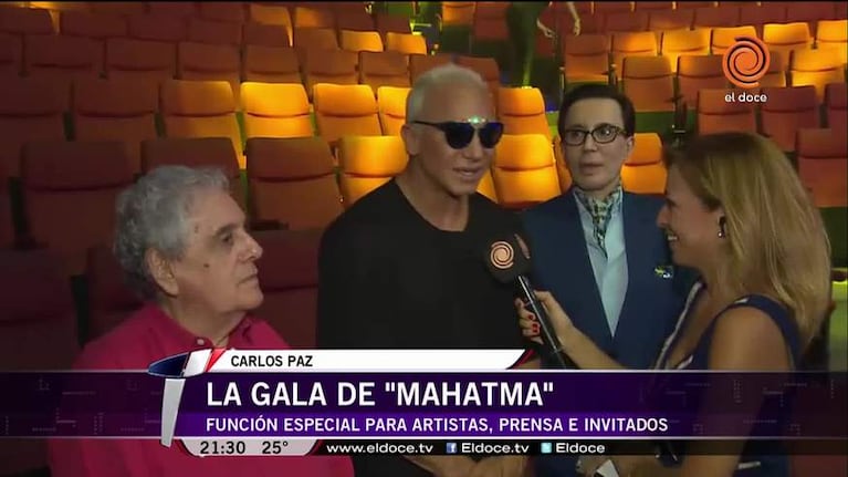 Flavio Mendoza presentó Mahatma junto a Gasalla y Polino